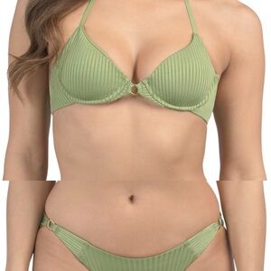 Isabella Rose Queensland Chambray Ribbed Bikini Set, NWT Sweet Pea D top option